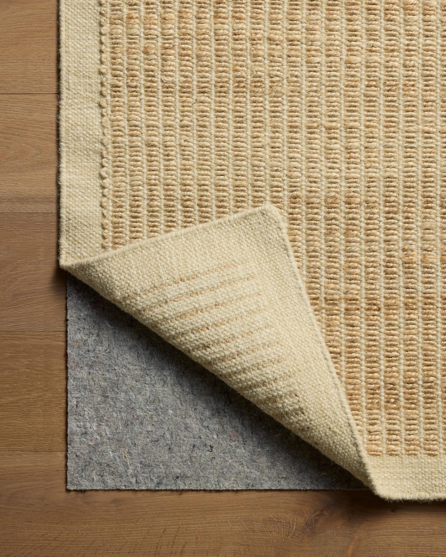 Loloi Amber Lewis Lilah Collection LIH-01 Natural/Antique Ivory 3'-6" x 5'-6" Accent Rug Jute, Wool, Cotton, Neutral, Living, Bedroom, Dining, Rug