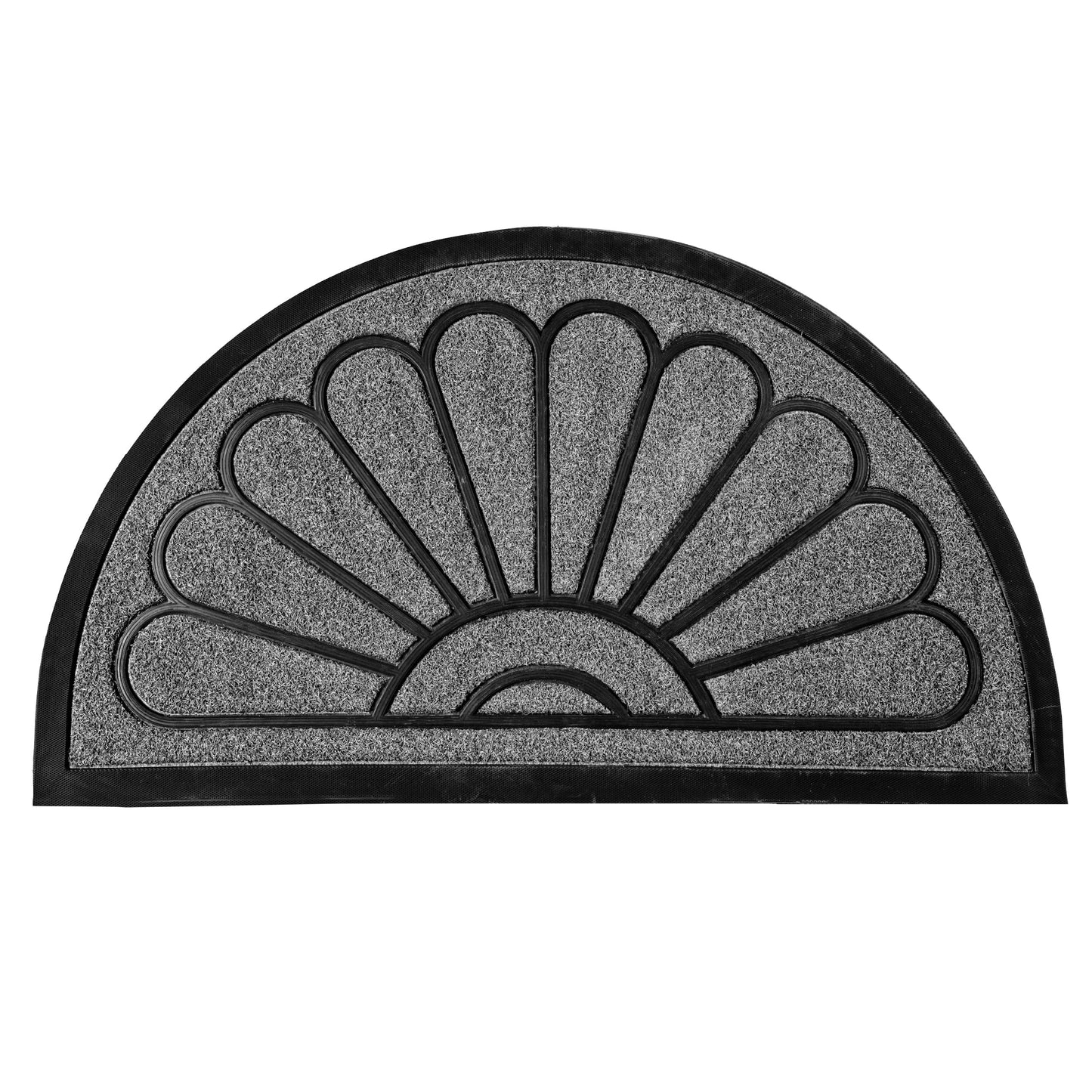 ubdyo Front Door Mat - Low Pile Front Door Mat Outside Entrance - Muddy Dirt Trapping Welcome Matt Outdoor - Rubber Backing Anti Slip Indoor Doormat Entrance, 30" x 17", Bright Grey