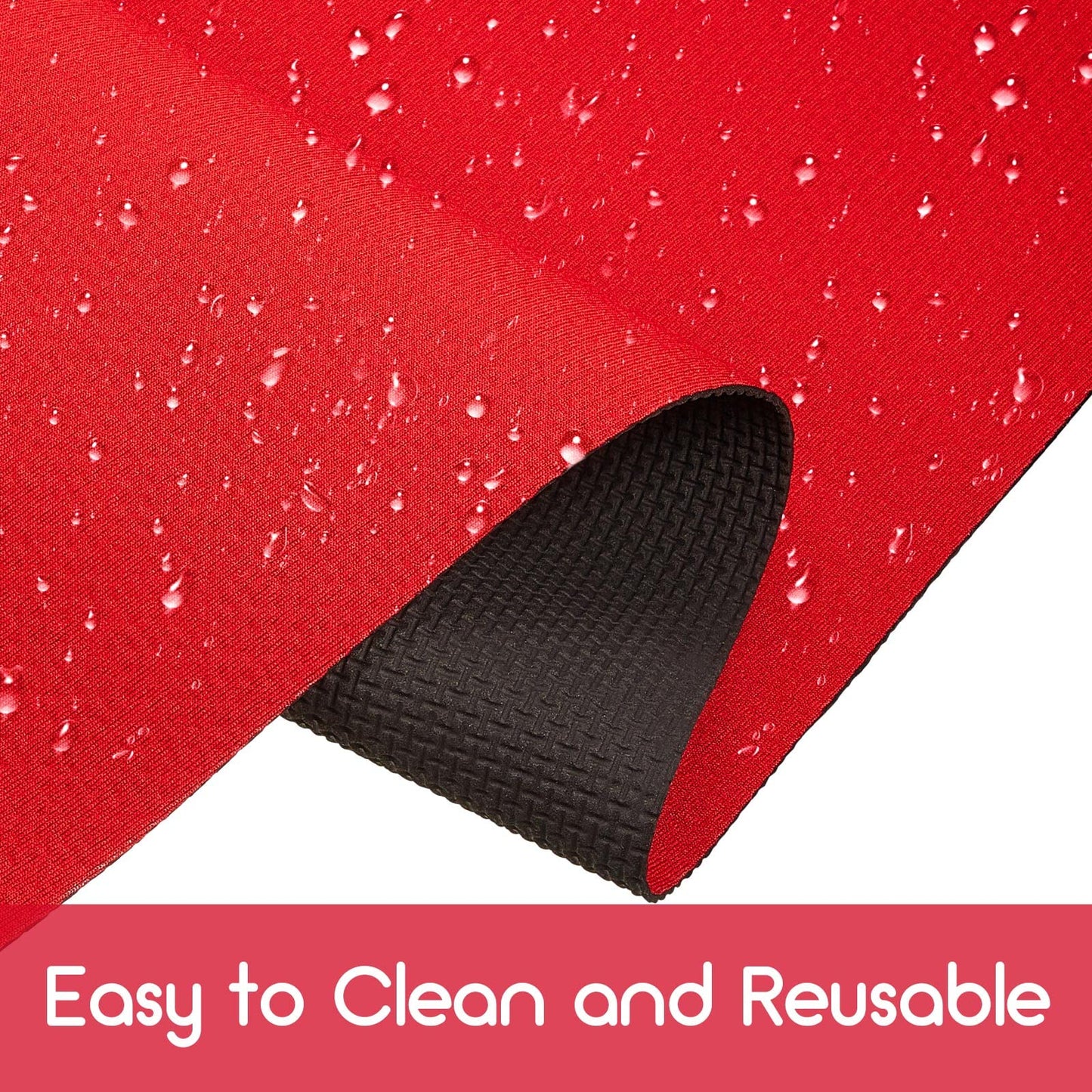 Boao 20 x 2.3 ft Neoprene Carpet Runner Reusable Plastic Floor Runner Non Slip Rubber Backed Rugs for Hallway Aisle Carpet Roll for Wedding Party Decor Prom Business Outdoor(Red)