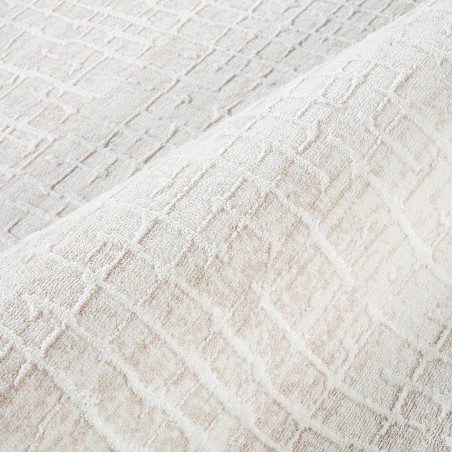 Abani Beige Area Rug - 6x9 Area Rugs for Bedroom - Vera Collection Geometric Grid Pattern - Non-Shedding, Easy to Clean Durable Rugs for Living Room, Bedroom or Office, Pet & Child Friendly