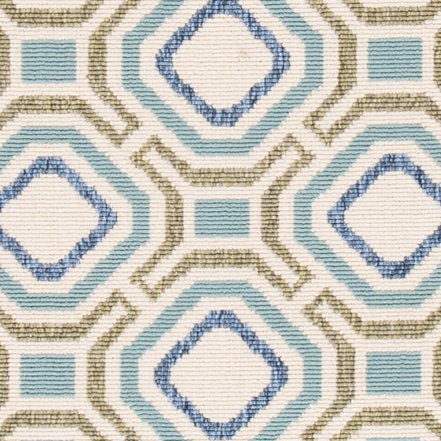 SAFAVIEH Washable Rug Outdoor Veranda Collection - 6'7" x 9'6", Cream & Green, Non-Shedding & Easy to Clean, Ideal for Patio, Backyard, Mudroom (VER089-0614)