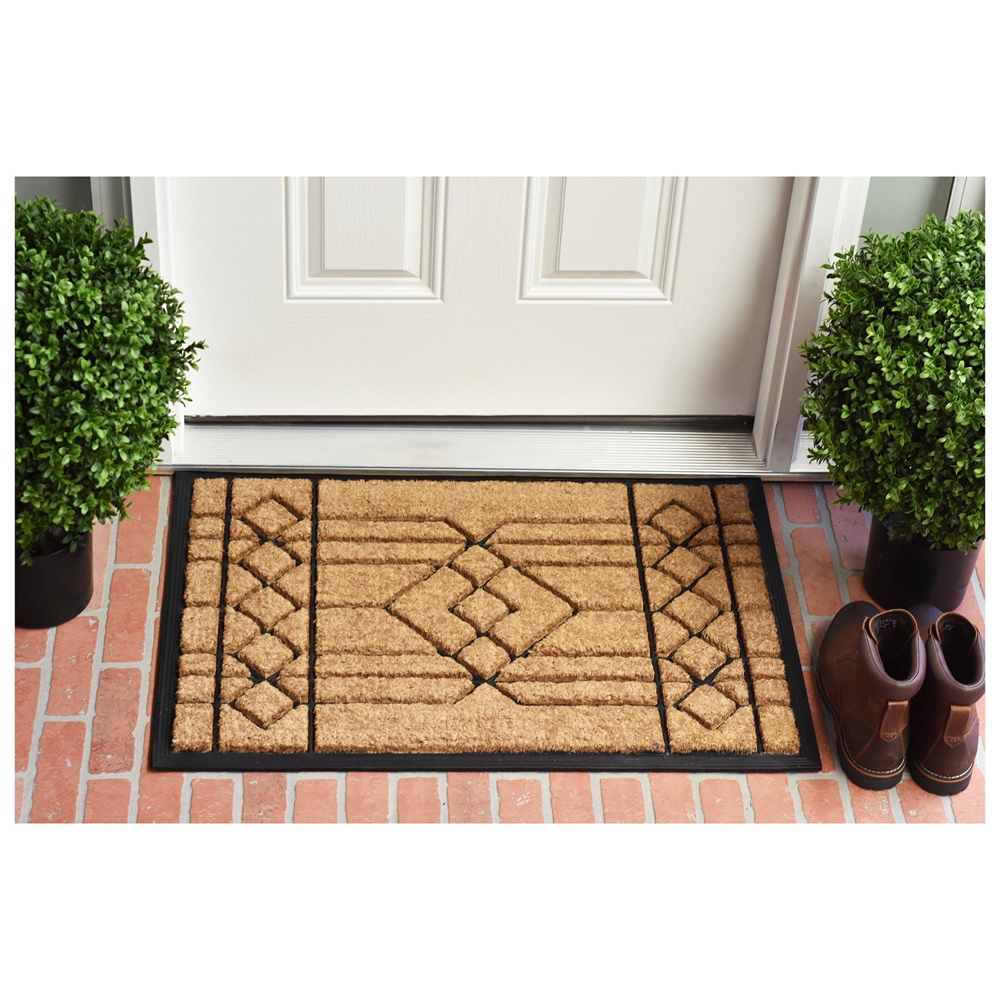 Calloway Mills 153502436 Windgate Doormat, 24" x 36", Natural/Black