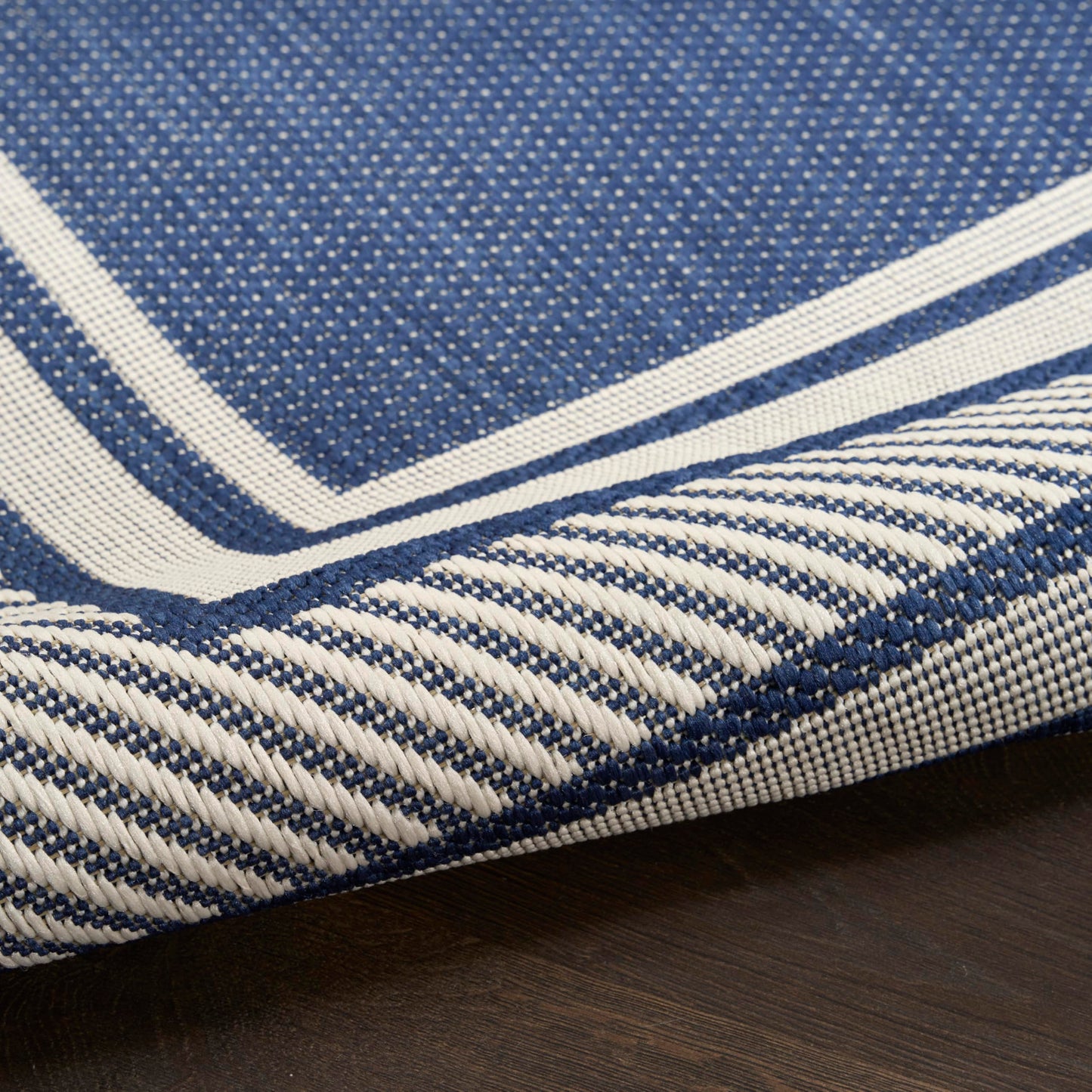 Nourison Home Horizon Indoor/Outdoor Navy 3' x 5' Area Rug - Easy Clean, Non Shedding, Bed Room, Living Room, Dining Room, Kitchen (3' x 5')