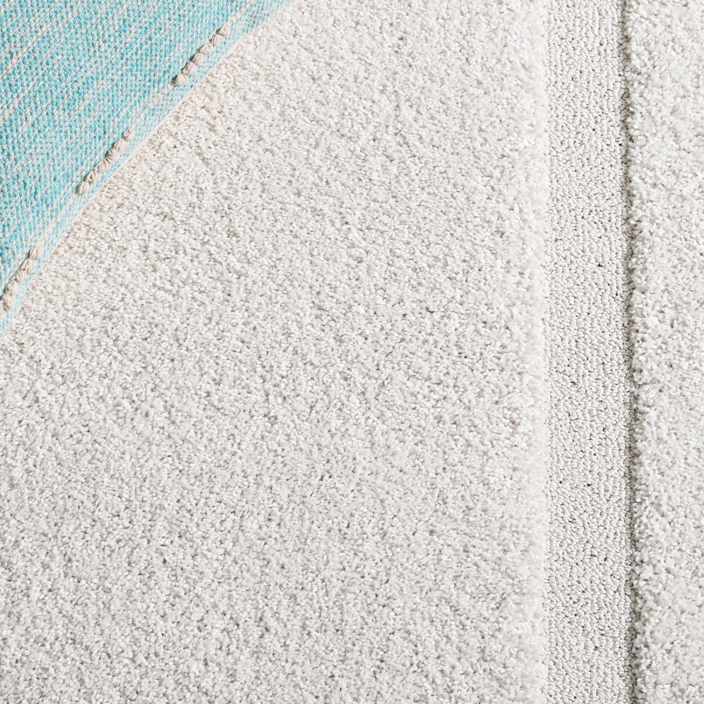 SAFAVIEH Florida Shag Collection Area Rug - 8'6" x 12', Creme & Creme, Border Design, Non-Shedding & Easy Care, 1.2-inch Thick Ideal for High Traffic Areas in Living Room, Bedroom (SG454-1111)