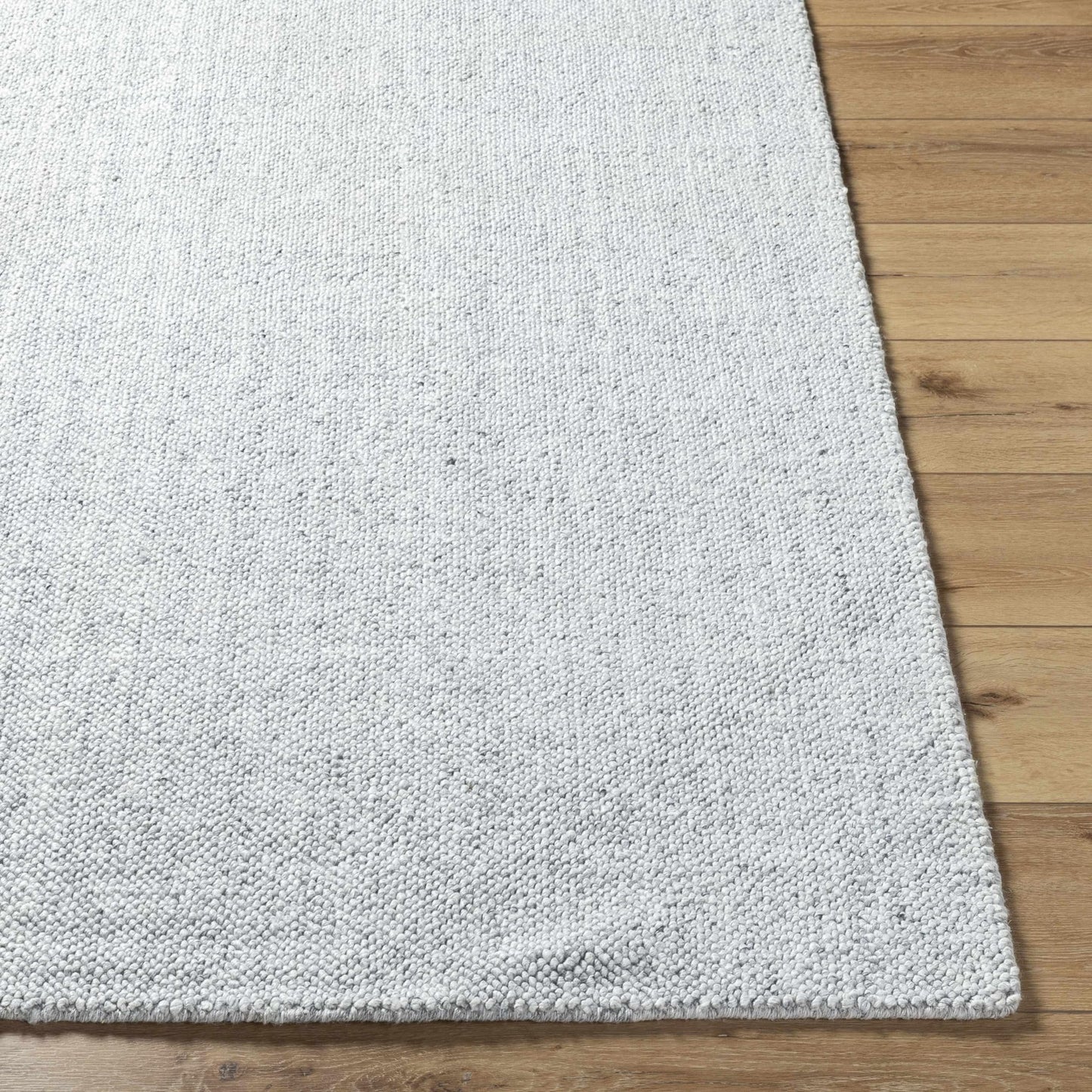 Hauteloom Zircon Recycled Material Living Room, Bedroom Area Rug - Solid Plain Textured - Traditional Transitional Modern Minimalist Contemporary - Silver Gray, Dove Gray, Frost, Gray, Light - 2' x 3'