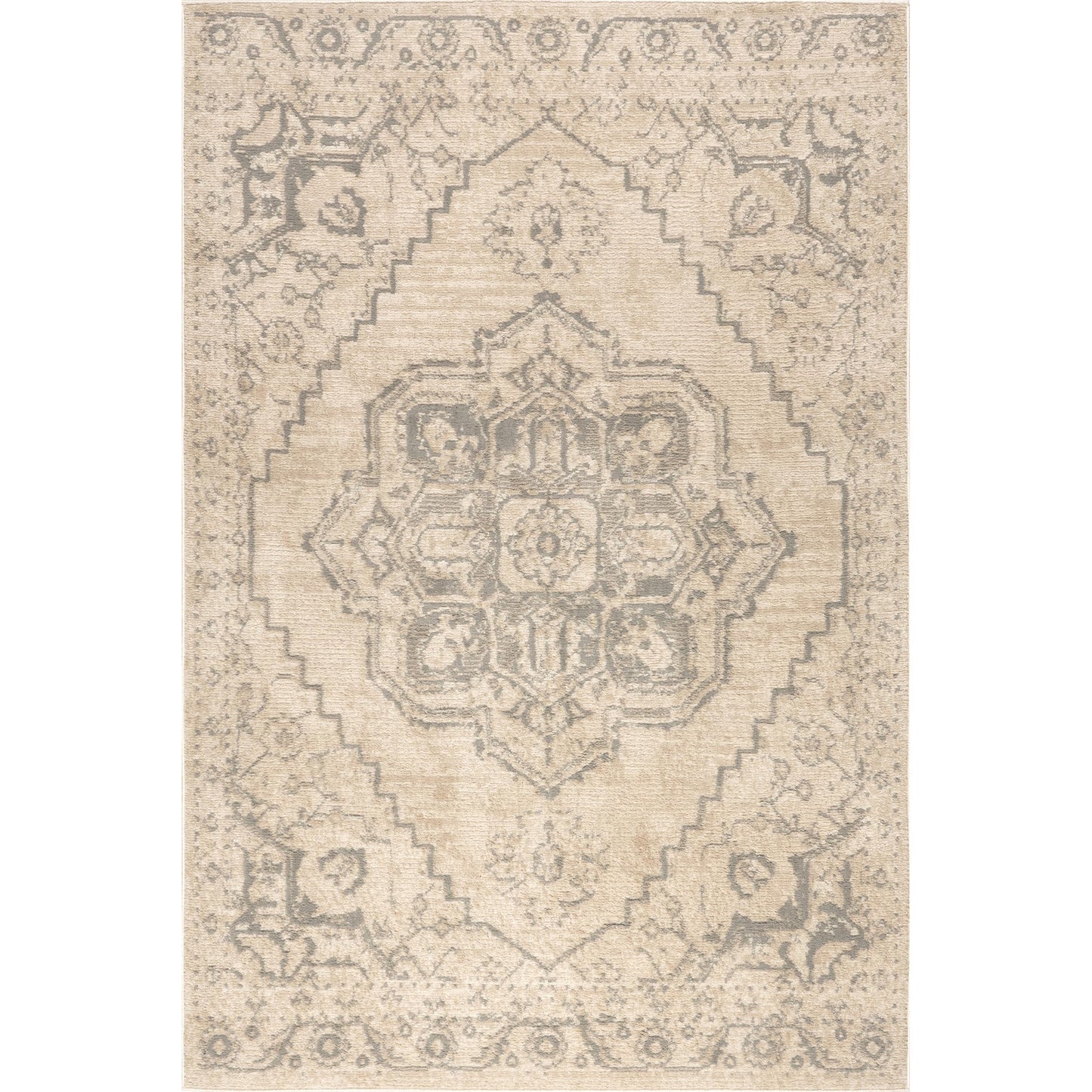 nuLOOM Fable Beige/Grey, 8' x 10', Medallion, Soft and Cozy, High Traffic, Stain Resistant, Easy Clean, Durable Area Rug for Bedroom, Living Room, Dining Space, Den, Foyer, Entryway