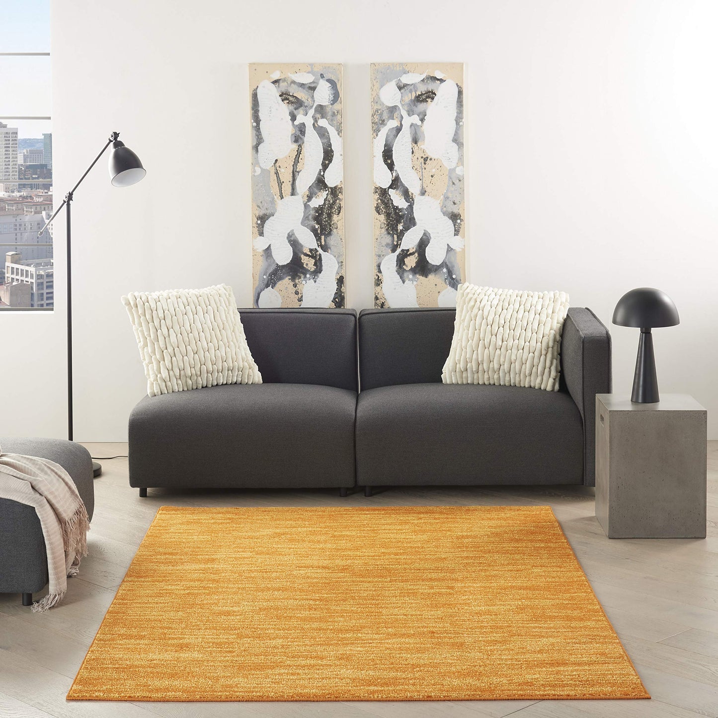 Nourison Home Nourison Essentials Sunburst 5' x 7' Area Rug - Easy Clean, Non Shedding, Bed Room, Living Room, Dining Room, Kitchen (5' x 7')