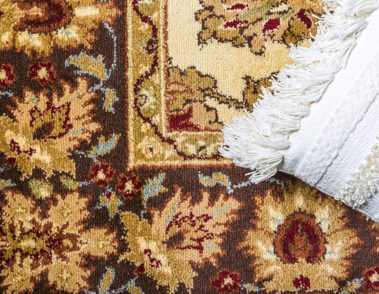Unique Loom Voyage Collection Traditional Oriental Classic Intricate Design Area Rug (9' 0 x 12' 0 Rectangular, Ivory/Brown)