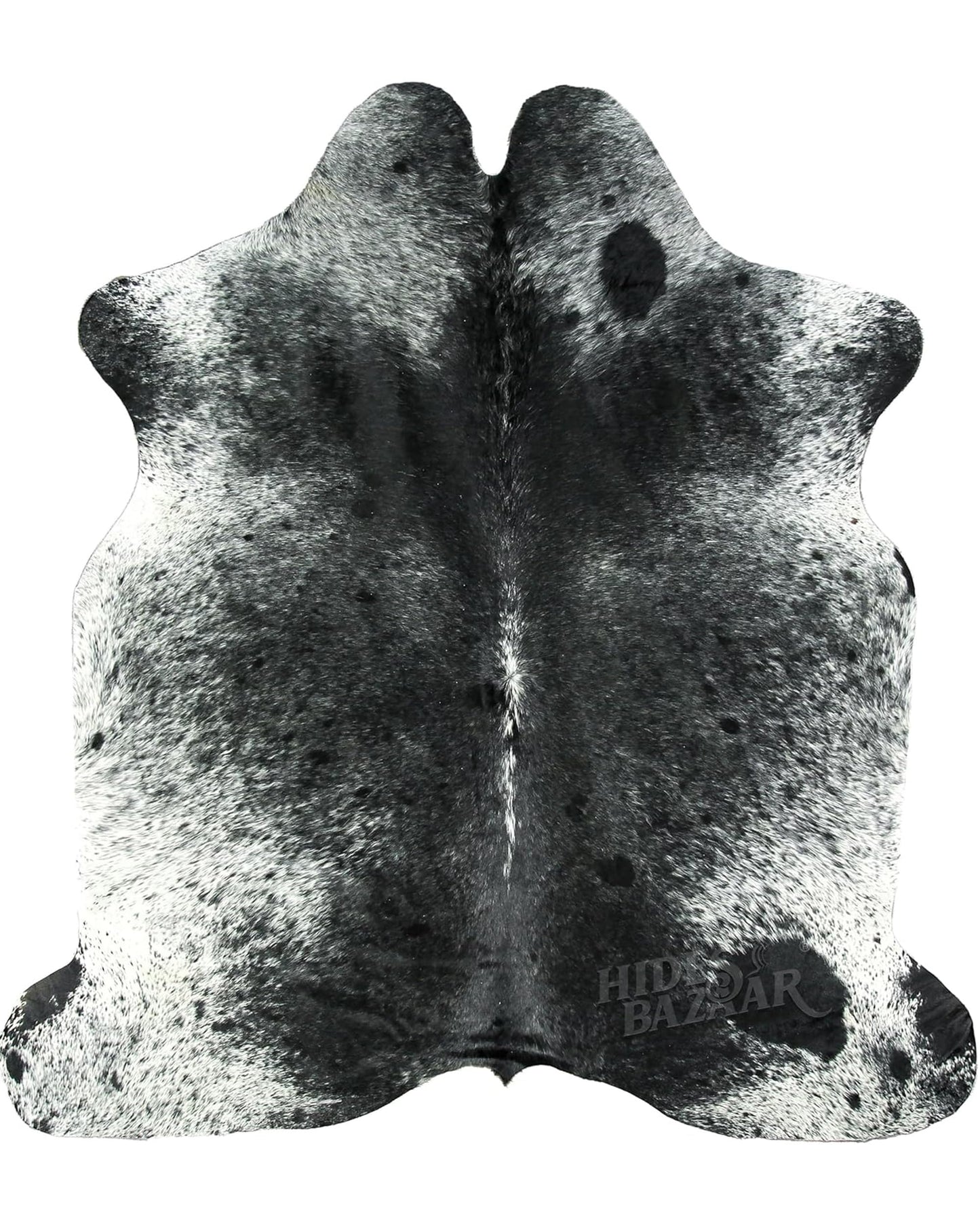 HIDES BAZAAR Black Salt and Pepper Cowhide Rug Premium Black and White Rugs for Living Room & More - Unique Black and White Rug Made Tanned Leather Cow Hides - Cow Hide Rugs 5x7 ft