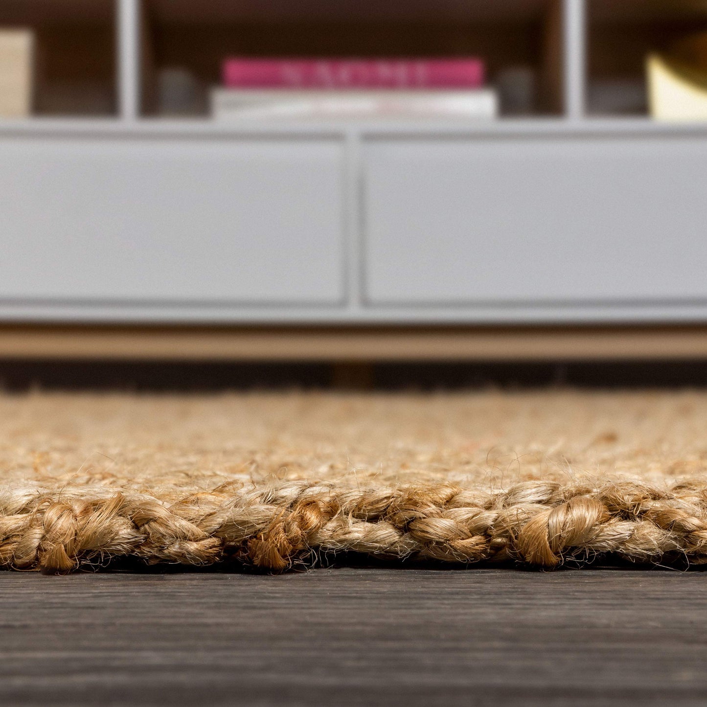 JONATHAN Y Espina Hand Woven Herringbone Chunky Jute Natural Indoor Area Rug, 4x6, Bohemian, Cottage, Easy-Cleaning for Living Room, Bedroom, Kitchen, Pet Friendly, Non-Shedding (NFR101A-4)