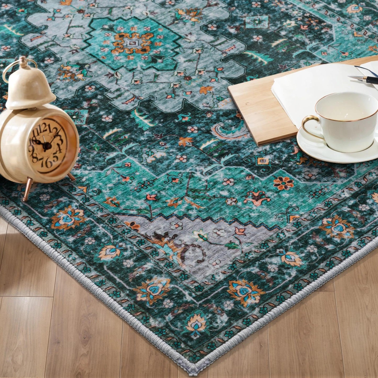 Ciicool Washable 2x3 Entry Rug, Small Rugs for Entryway Kitchen Bathroom Door Mat Indoor Entrance, Non Slip Rubber Backing, Stain & Fade Resistant,Oriental Low-Pile Throw Carpet