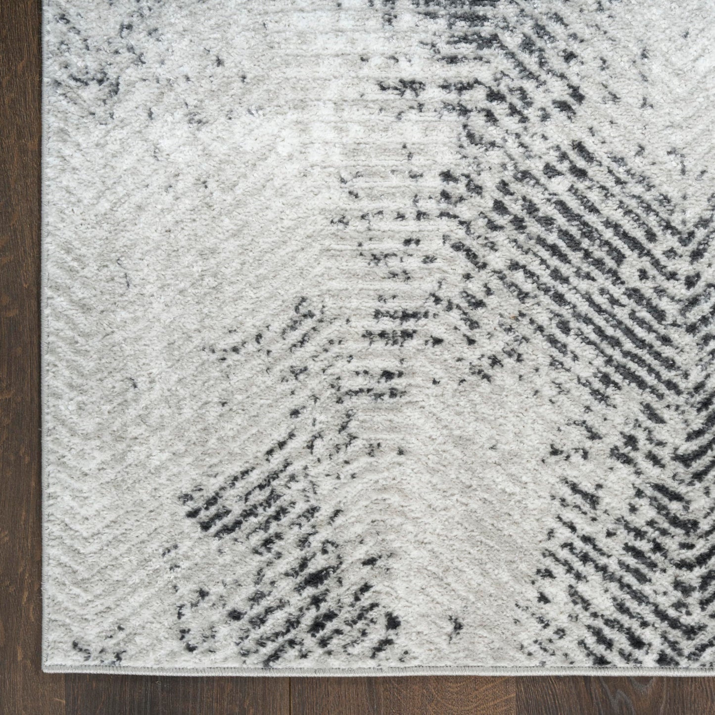 Nourison Home Dekor Grey Charcoal 5'3" x 7' Area Rug - Easy Clean, Non Shedding, Bed Room, Living Room, Dining Room, Kitchen (5' x 7')