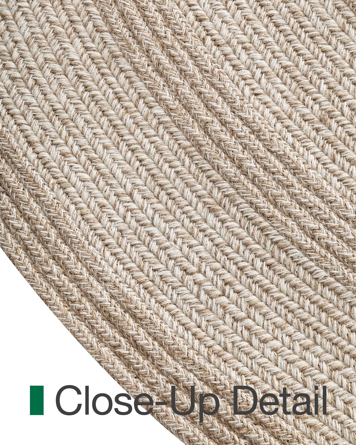 LUMI Jute Area Rug 5ft Round for Living Room, Natural Braided Woven Rugs Non Slip, Neutral Farmhouse Carpets No Shedding, Durable for High Traffic, Dining Room, Indoor, Outdoor, Patio