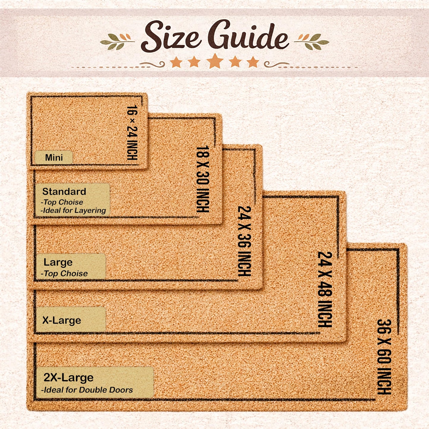 CasualTeeCloset Personalized Welcome Mat for Front Door, Custom Name & Family Last Name, Your Custom Text & Ready Design Door Mats, 1/2 Inch Thick Natural Coir, Outdoor Housewarming Gift