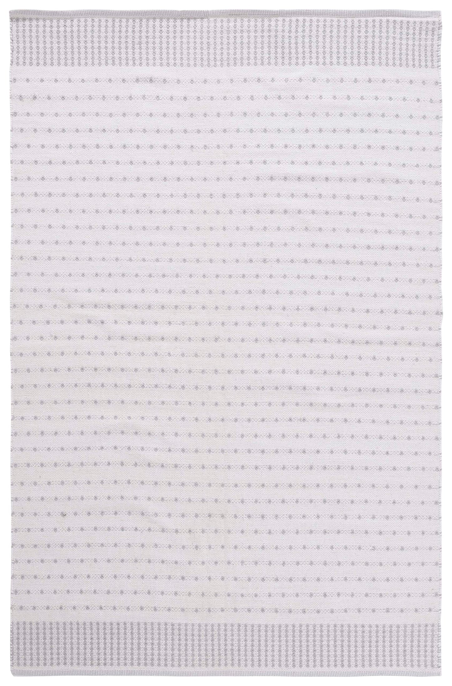 SAFAVIEH Montauk Collection Accent Rug - 4' x 6', Light Grey & Ivory, Flat Weave Cotton Design, Easy Care, Ideal for High Traffic Areas in Entryway, Living Room, Bedroom (MTK714G)