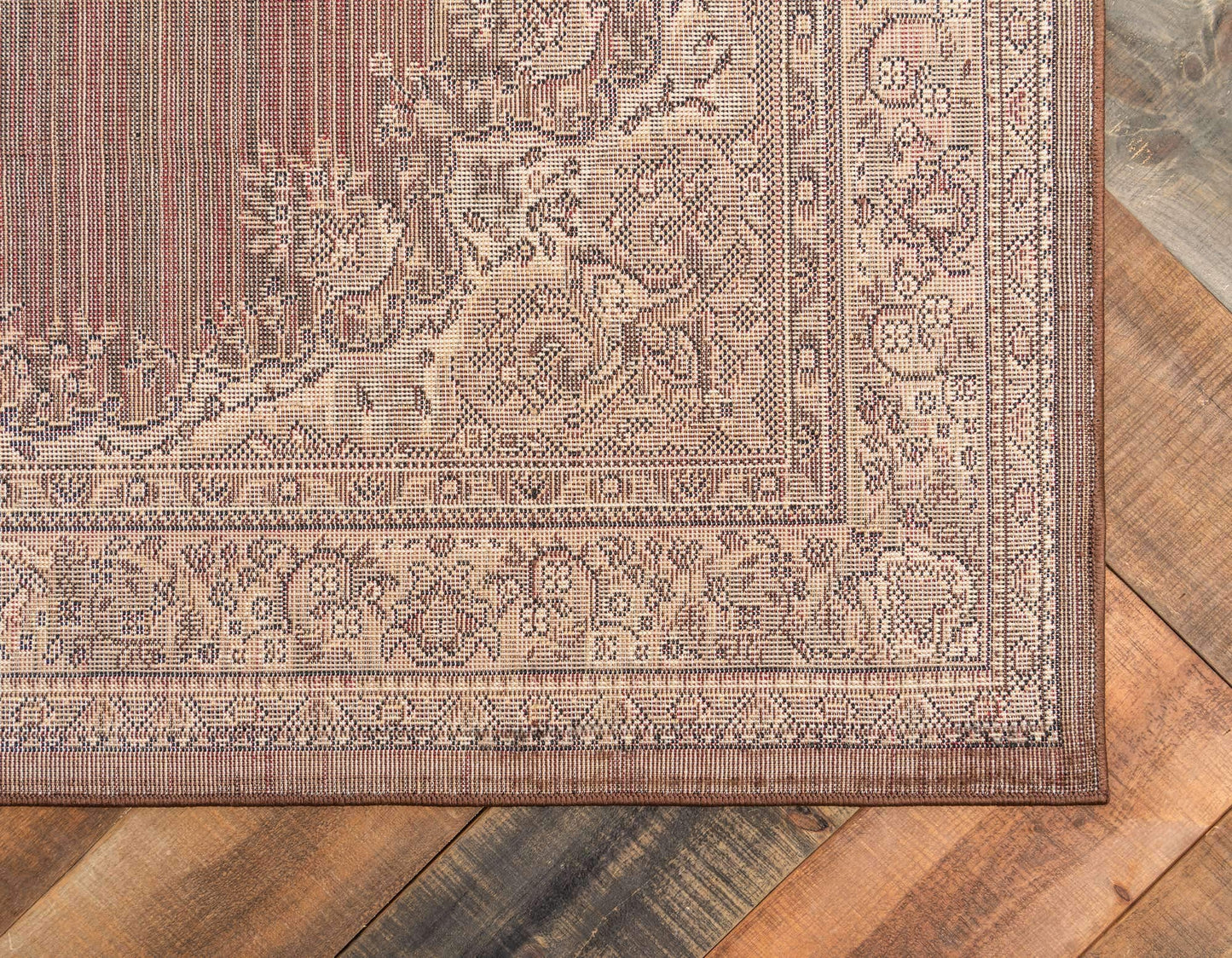 Unique Loom Reza Collection Traditional Persian Style Area Rug, 9 x 12 ft, Brown/Ivory