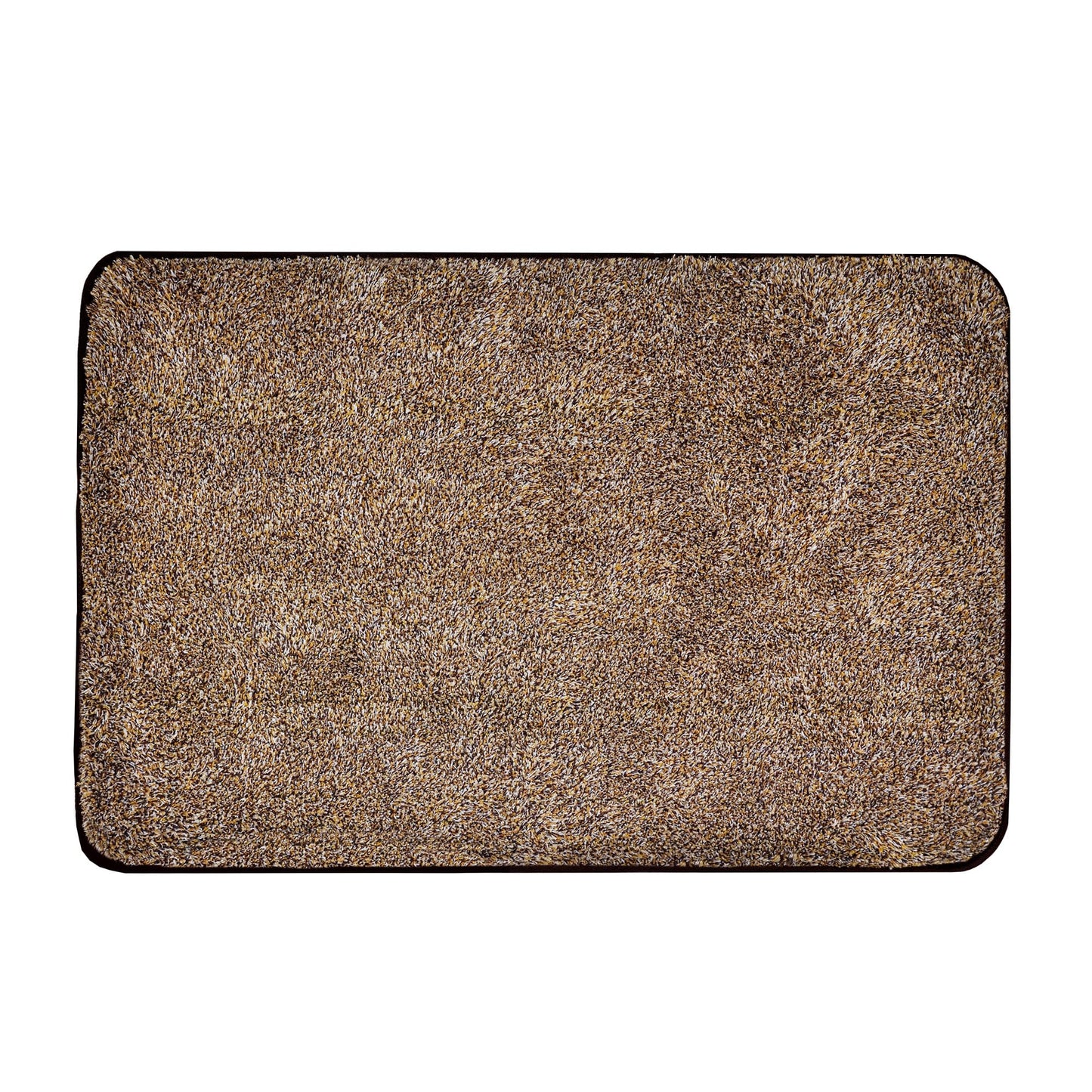 Eurow Trek N' Clean Soft & Plush Microfiber Traction Floor Mat, Super Absorbent, Fast-Drying, Anti-Slip Rug for Entryway, Kitchen, Bedroom, Traps Dirt, Mud & Water, 36 x 23.5 in, Tan and Brown