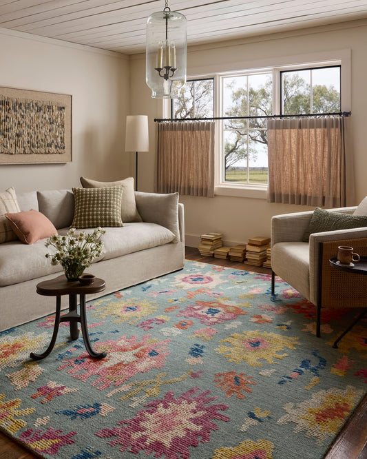 Loloi Tilly Collection TIL-01 Spa/Multi 5'-0" x 7'-6" Area Rug