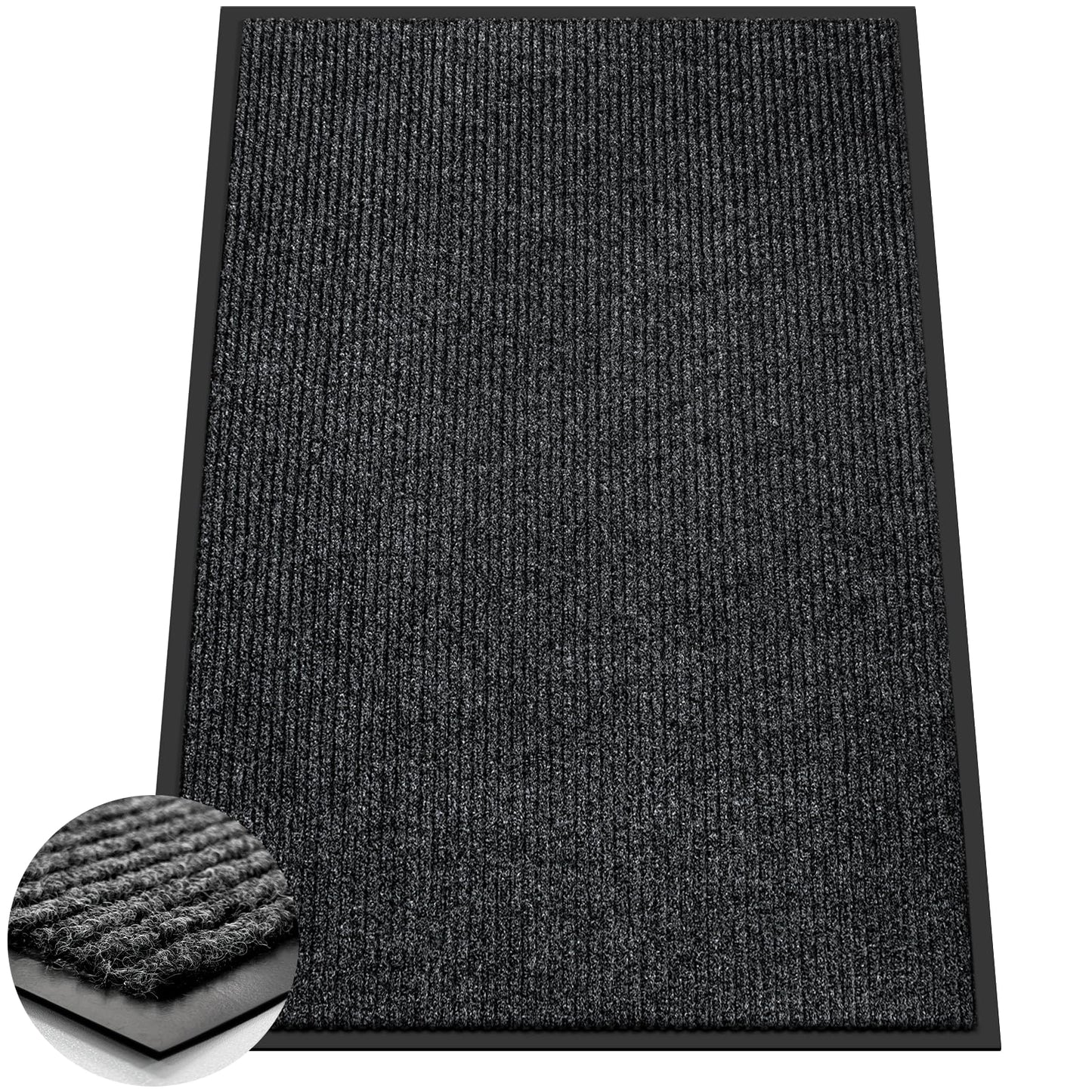 Azadx 4'x6' Front Door Mat Heavy Duty Indoor Outdoor Door Mat Non-Slip Backing Doormat for Entryway Stain and Fade Resistant Commercial Floor Mats Entry Mat Low Profile Welcome Door Mats