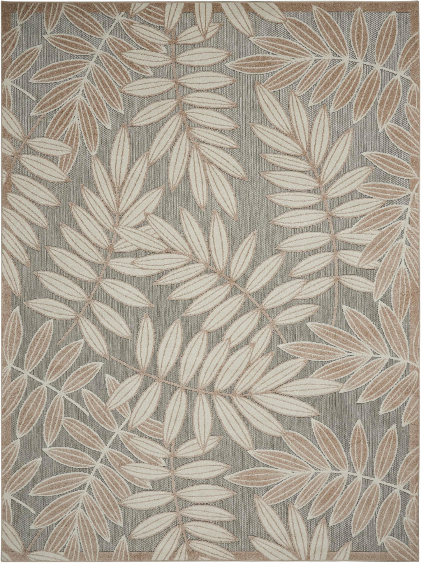 Nourison Home Aloha Natural 7' x 10' Area Rug - Easy Clean, Non Shedding, Bed Room, Living Room, Dining Room, Kitchen (7' x 10')