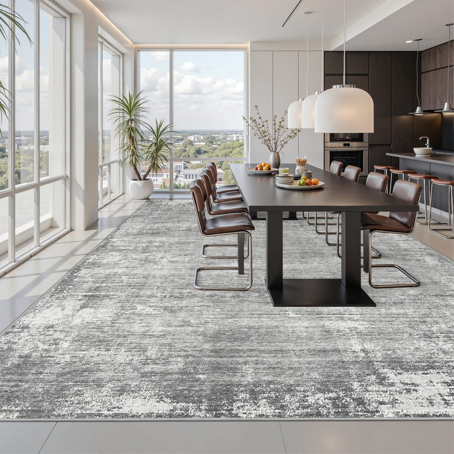 zesthome 8x10 Area Rugs for Living Room, Non-Slip Backing Washable Rug, Modern Abstract Area Rug, Stain Resistant Rugs for Bedroom, Ultra-Thin Large Area Rugs, Area Rug 8x10