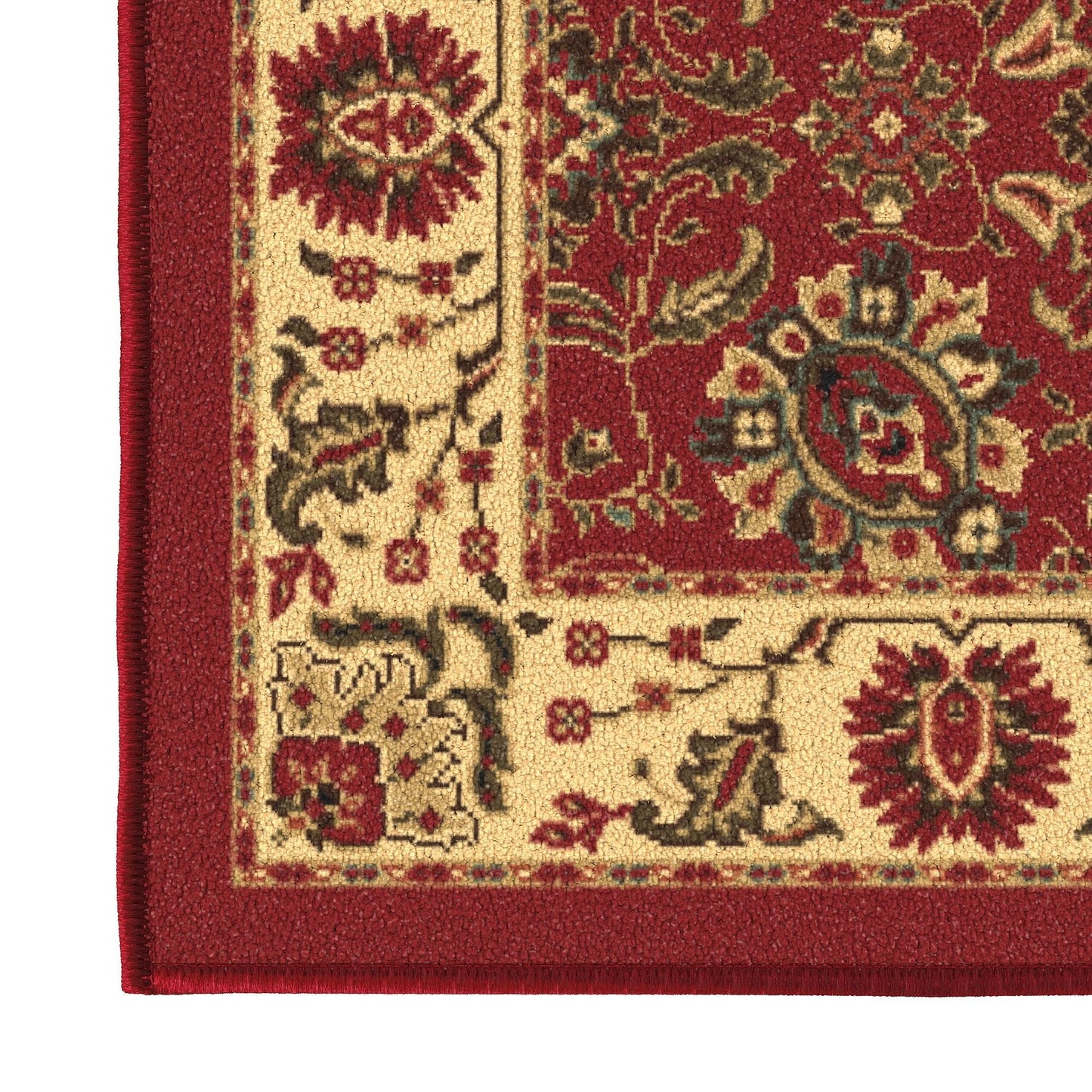 Ottomanson 3'3" x 4'7" Rugs for Living Room Oriental Area Rug for Bedroom - Non Slip Durable Large Floor Carpet for High Traffic Areas - Indoor Rug for Dining Room Kitchen Kids Playroom, Red