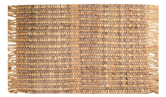 Goroly Home Hand Woven Jute Braided Rug 2x3 Feet - Grey Color, Reversible Boho Rugs for Kitchen, Living Room, Bedroom I Farmhouse Decorative Floor Rug, Heavy Quality Jute Rug 24x36 Inches