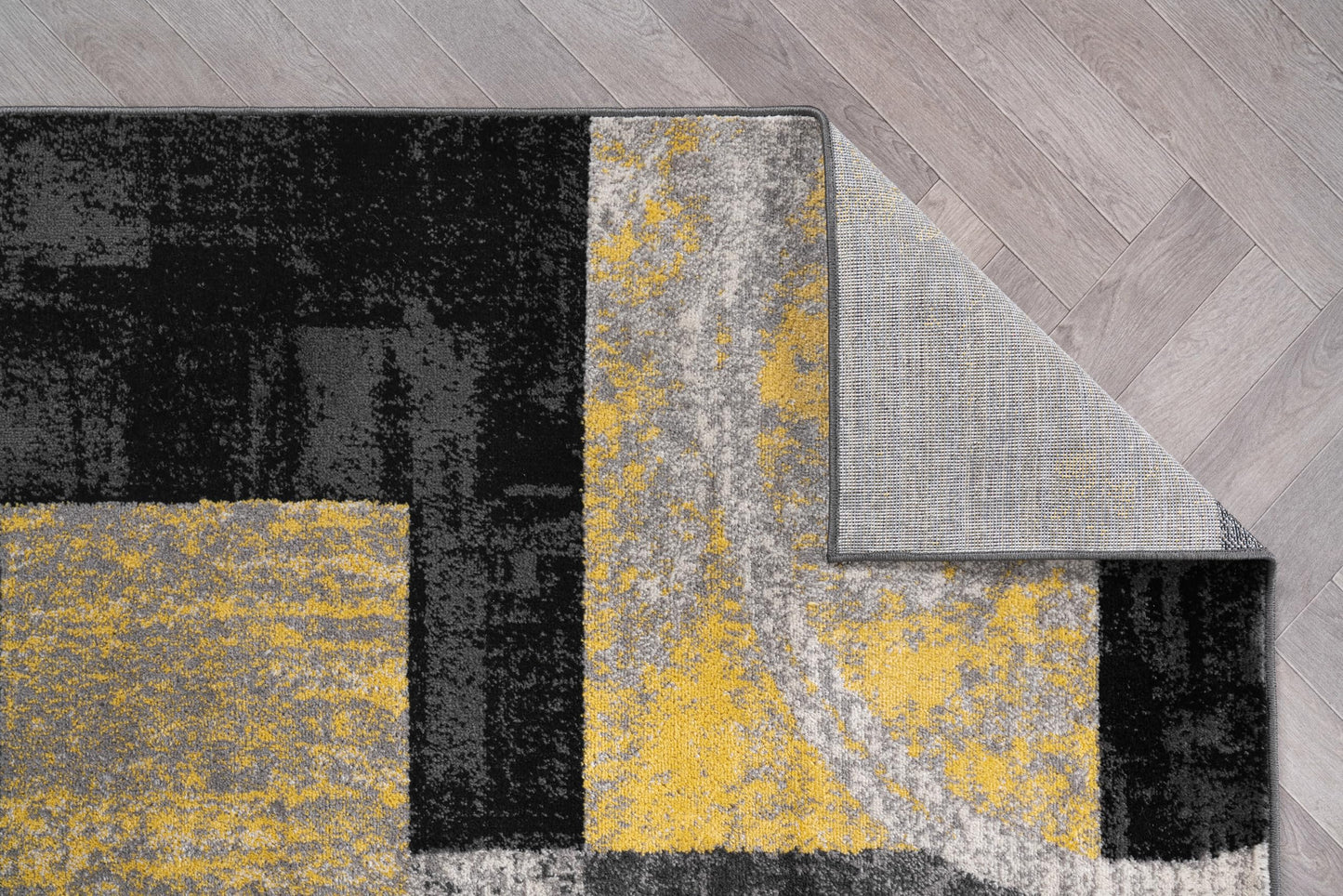 Rugshop Contemporary Circle Design Runner Rug, Non-Shedding Carpet for Hallway, Kitchen, or Entryway, Yellow, 2' x 7'2"
