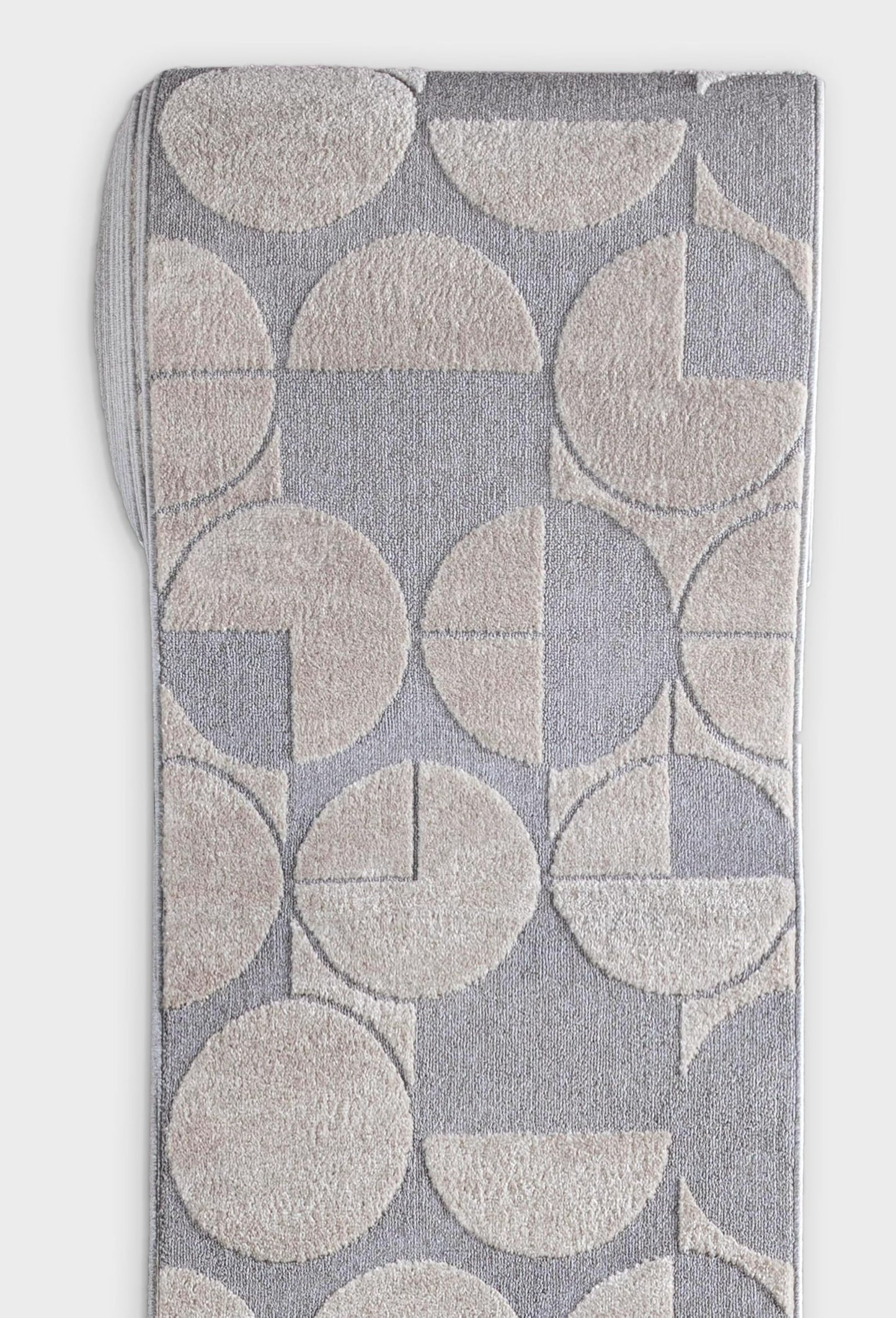 Well Woven Custom Size Hallway & Stair Runner- Harlow Harmony Ivory/Grey 27 Inches Wide x 35 Feet Long Runner (27" x 35') Runner Rug - Modern Geometric Pattern, Ultra-Soft, Easy-Clean