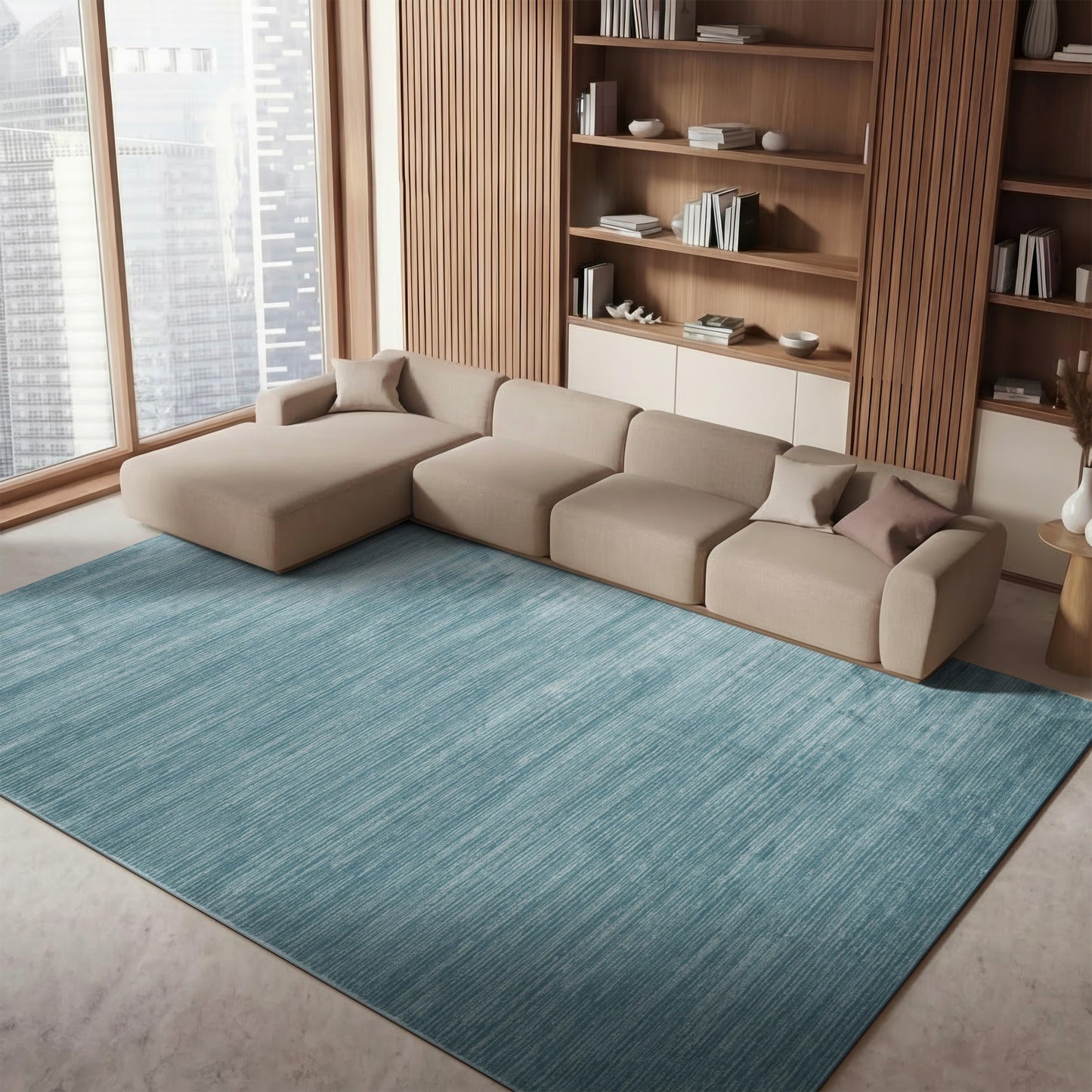 SAFAVIEH Area Rug 8x10 - Vision Collection - Large - Aqua, Modern Ombre Design, Non-Shedding & Easy to Clean, Ideal for Living Room, Bedroom, Dining Space (VSN606B)