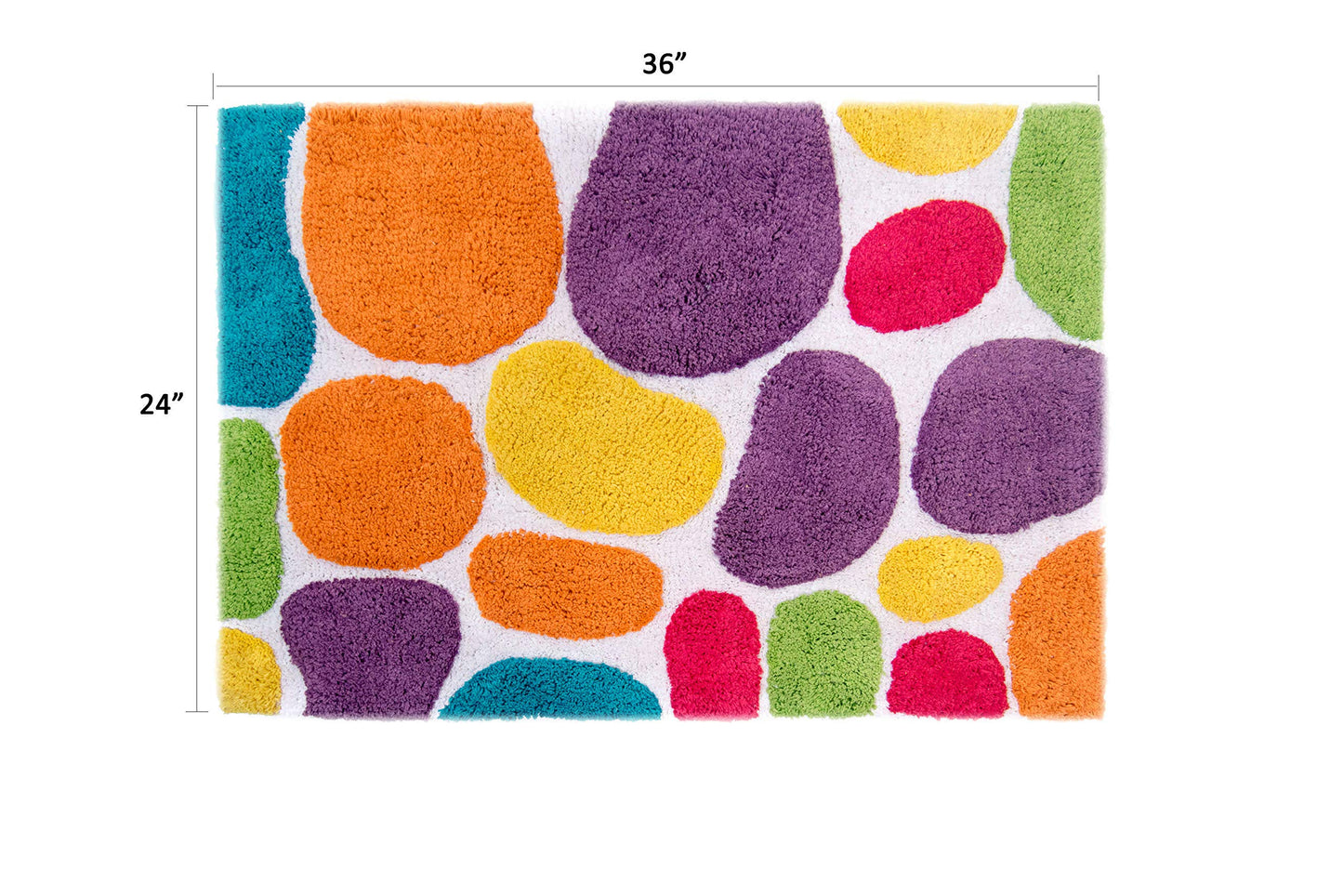 Chesapeake Pebbles Brights Multi Coloured Bath Runner 29400 (24" x 36")