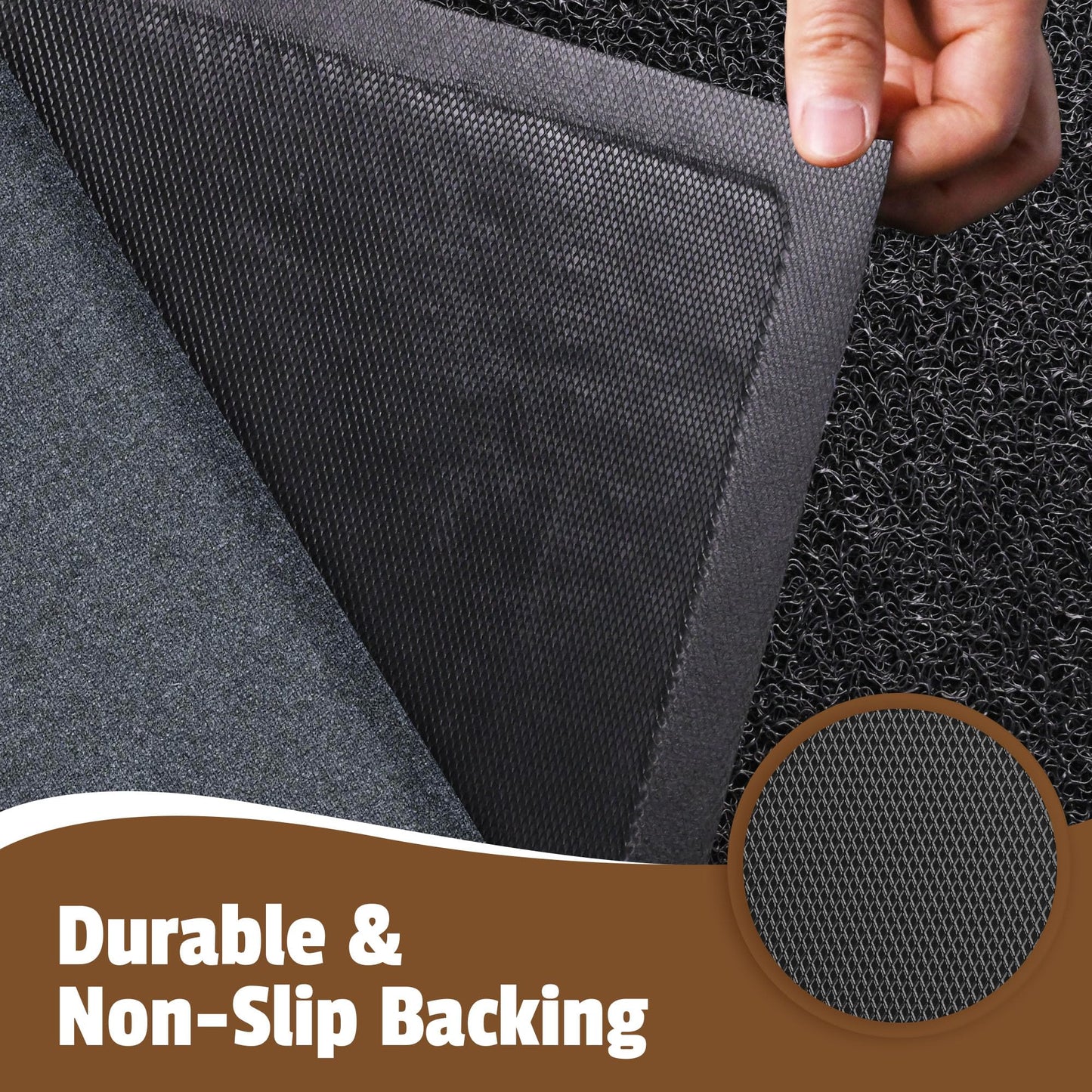 HOMEK Front Door Mat Outside Entrance, 72" x 36" Doormat Outdoor Indoor Entrance, Non Slip Indoor Mats for Entryway, Heavy Duty Waterproof Low Profile Welcome Mat for Entry, Patio, High Traffic Areas