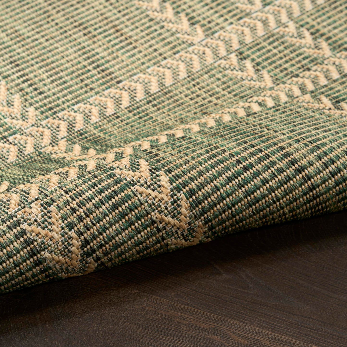 Nourison Home Horizon Indoor/Outdoor Green 9' x 12' Area Rug - Easy Clean, Non Shedding, Bed Room, Living Room, Dining Room, Kitchen (9' x 12')