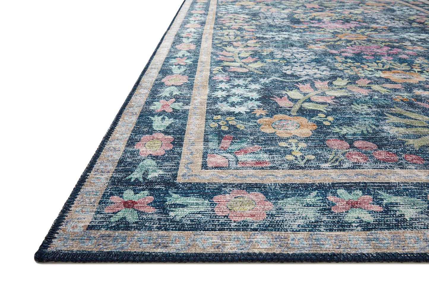 Loloi Rifle Paper Co. Maison Collection MAO-06 Blue/Multi 7'-6" x 9'-6", .19" Pile Height, Area Rug