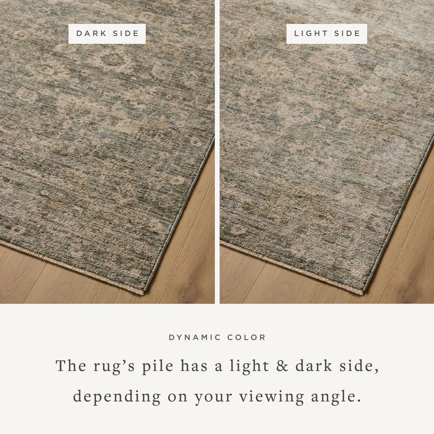Loloi Magnolia Home by Joanna Gaines Junie Collection JUE-06 Lagoon/Natural 11'-6" x 15'-7", .38" Pile Height, Area Rug