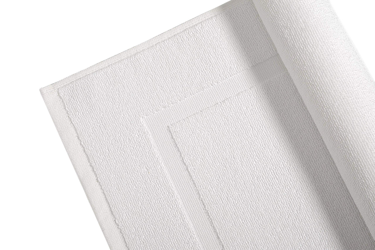 Amazon Basics Premium 100% Cotton Absorbent Soft Bath Mat, Machine Washable, 684 GSM, 20" x 30", White, Hotel Spa Bathmats, 6-Pack (Previously AmazonCommercial)