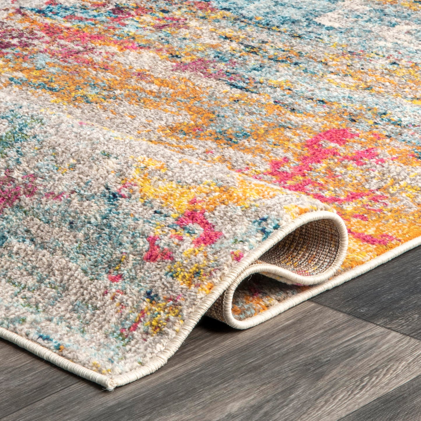 Nuloom Monet Multicolor/Ivory, 6' x 9', Modern Abstract, Soft and Cozy, High Traffic, Stain Resistant, Easy Clean, Durable Area Rug for Bedroom, Living Room, Dining Space, Den, Foyer, Entryway