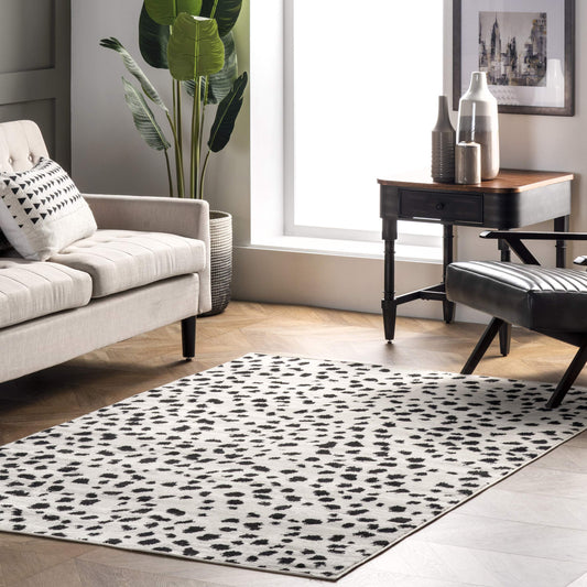 Nuloom Brooks Beige/Ivory, 5' x 8', Leopard Print, Soft and Cozy, High Traffic, Stain Resistant, Easy Clean, Durable Area Rug for Bedroom, Living Room, Dining Space, Den, Foyer, Entryway
