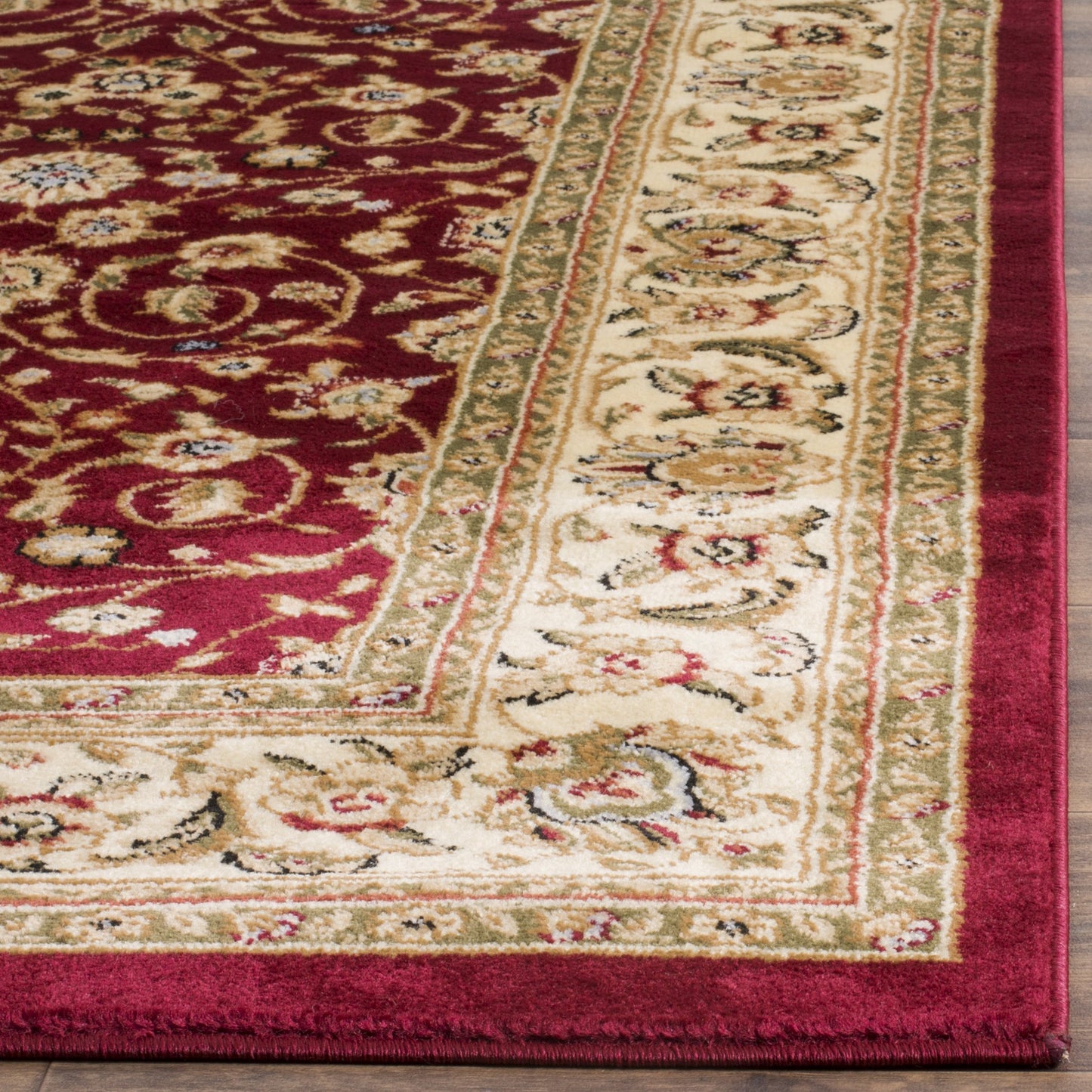 SAFAVIEH Lyndhurst Collection Area Rug - 10' x 14', Red & Ivory, Traditional Oriental Design, Non-Shedding & Easy Care, Ideal for High Traffic Areas in Living Room, Bedroom (LNH312A)