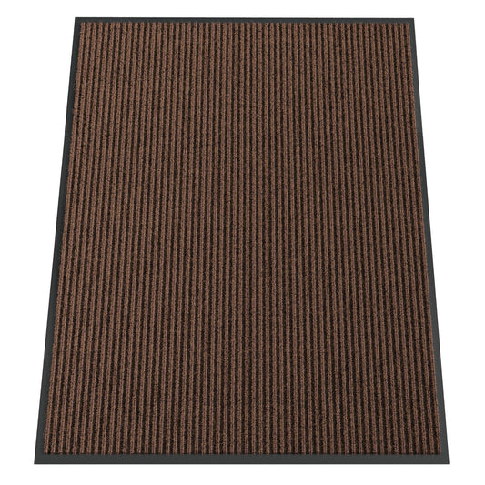 HOMEK Indoor Outdoor Door Mat, 4' x 3' Doormat for Entryway, Rubber Backing Non Slip Front Door Mat Outside Entrance, Super Absorbent Commercial Floor Mat for Home Office, Brown