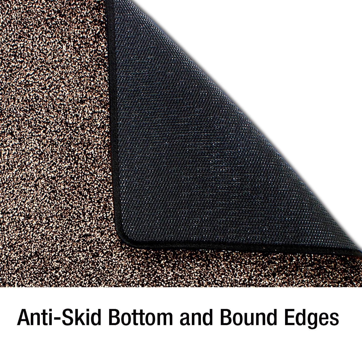 Eurow Trek N' Clean Soft & Plush Microfiber Traction Floor Mat, Super Absorbent, Fast-Drying, Anti-Slip Rug for Entryway, Kitchen, Bedroom, Traps Dirt, Mud & Water, 36 x 23.5 in, Tan and Brown
