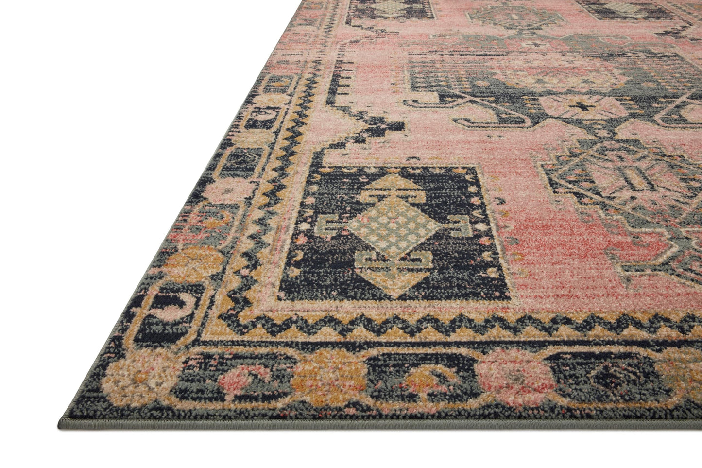 Loloi Jocelyn Collection JOC-06 Rose/Rose 9'-6" x 12'-6" .38" Thick Area Rug