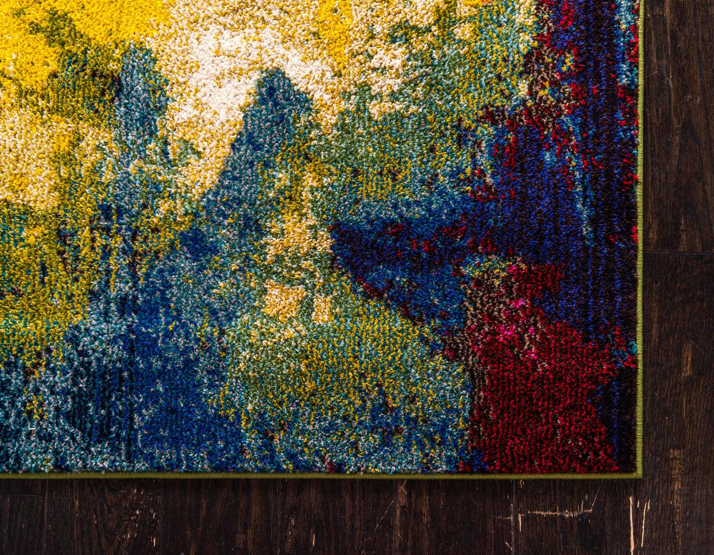 Unique Loom Estrella Collection Colorful, Abstract, Watercolor, Modern, Eclectic Area Rug (5' 0 x 8' 0 Rectangular, Multi/Beige)