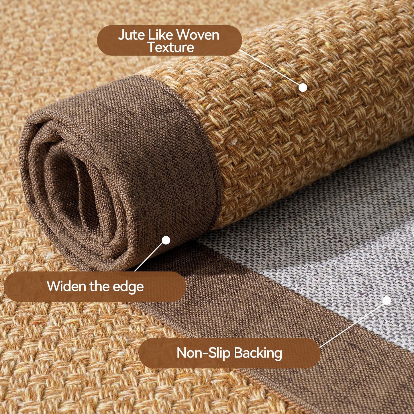 YDKGL Kitchen Runner Hallway Runner Rug Entryway Rugs Floor Mat 2x6 Brown