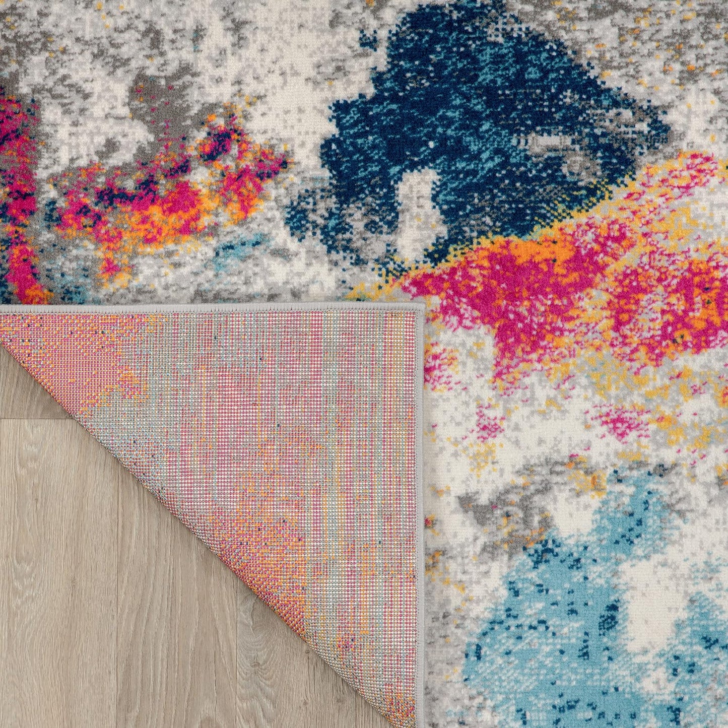Rugshop Sky Collection Modern Abstract Oval Area Rug 5' x 7' Multi