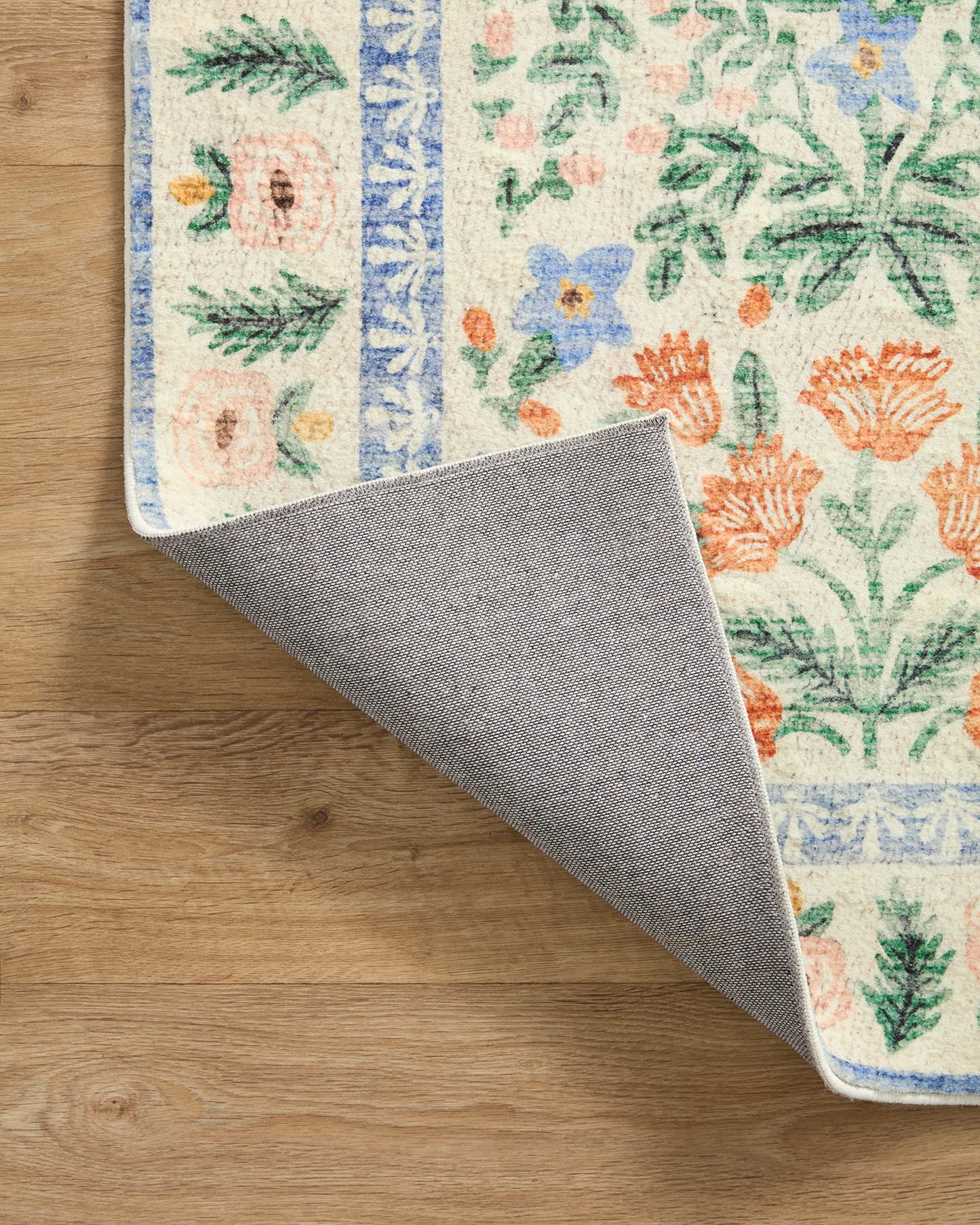 Loloi Rifle Paper Co. Eden Collection EDE-02 Mughal Garden Cream 7'-6" x 9'-6" Area Rug feat. CloudPile™