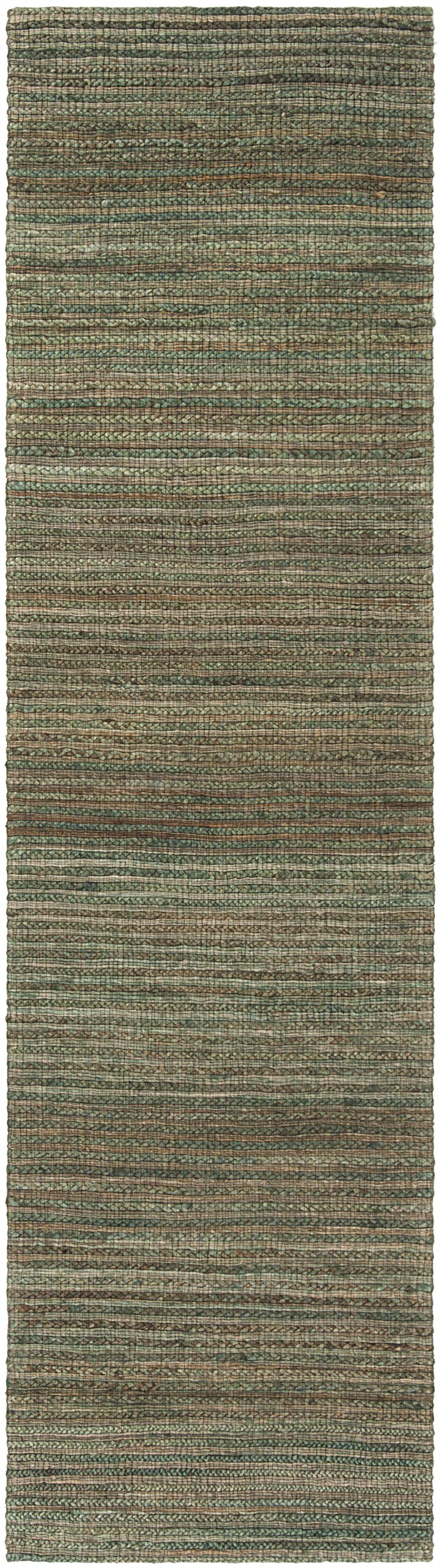 SAFAVIEH Cape Cod Collection Runner Rug - 2'3" x 8', Sage & Natural, Handmade Braided Hemp, Ideal for High Traffic Areas in Living Room, Bedroom (CAP503B)