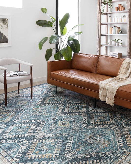 Loloi Skye Collection SKY-03 Denim/Natural 9'-0" x 12'-0" Area Rug