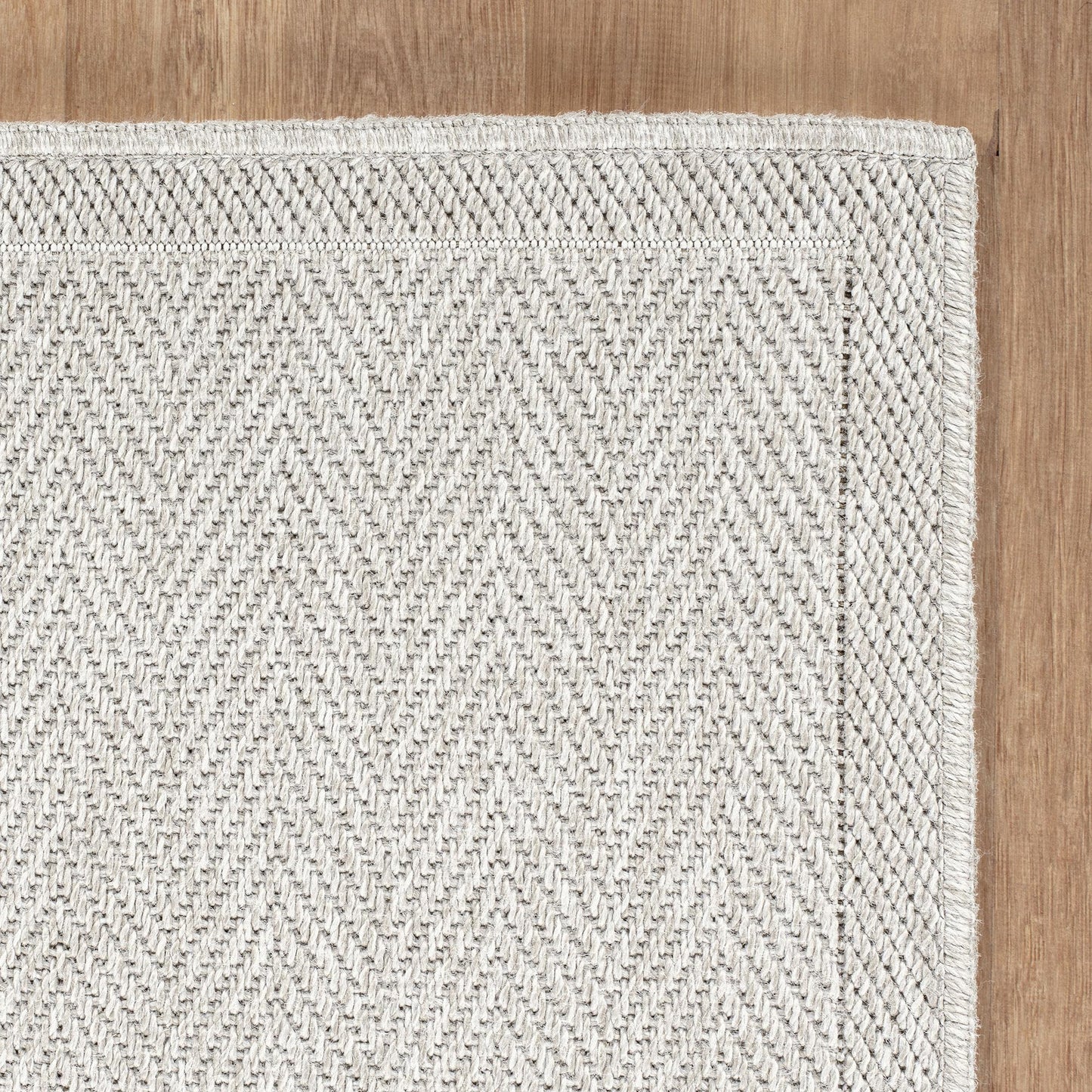 CAMILSON Easy Jute Rug 9x12, Indoor Outdoor Off-White Color Fiber Area Rugs for Living Room and Patio Rug Herringbone Seagrass Boho Woven Design Easy-Cleaning Washable Outside Carpet Alfombras 9 x 12