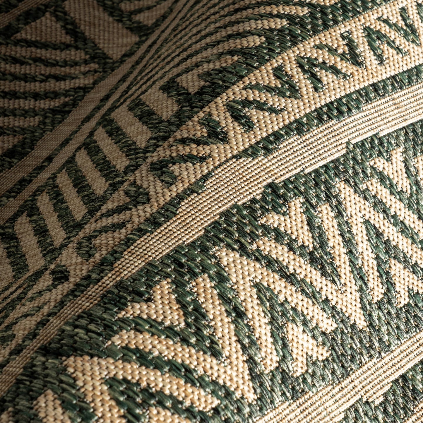 nuLOOM Outdoor Performance Abbey Green/Brown, 5' x 8', Tribal, Soft and Cozy, High Traffic, Performance, Weather Resistant Area Rug for Indoor/Outdoor Patio, Deck, Porch, Garden, Courtyard